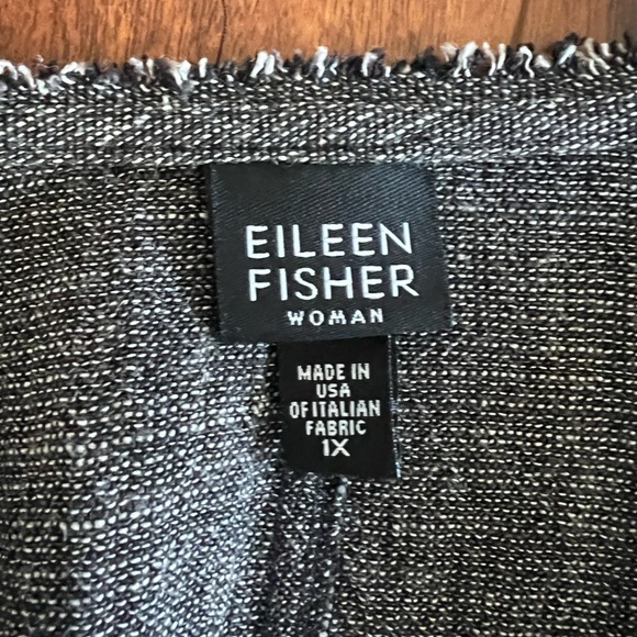 Eileen Fisher Linen Blazer Jacket Midi Skirt 2 Piece Set Gray Size 1X / 2X - Picture 3 of 11